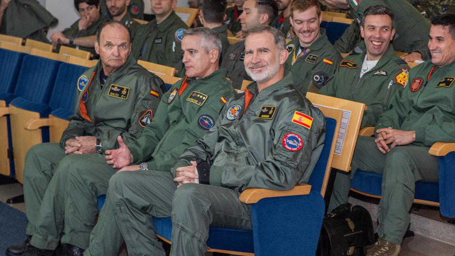El Rey Felipe VI durante una visita al ‘Tactical Leadership Programme’