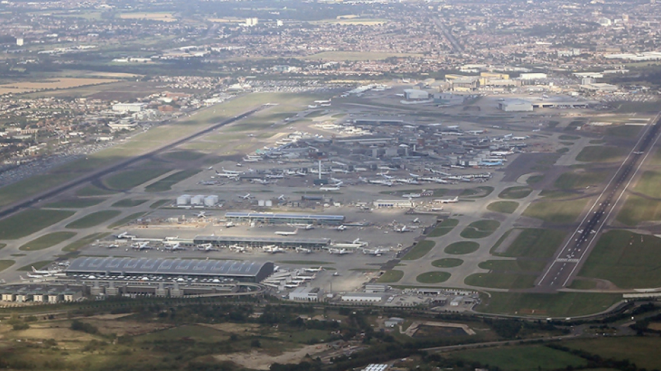Aeropuerto de Heathrow, en una vista aérea