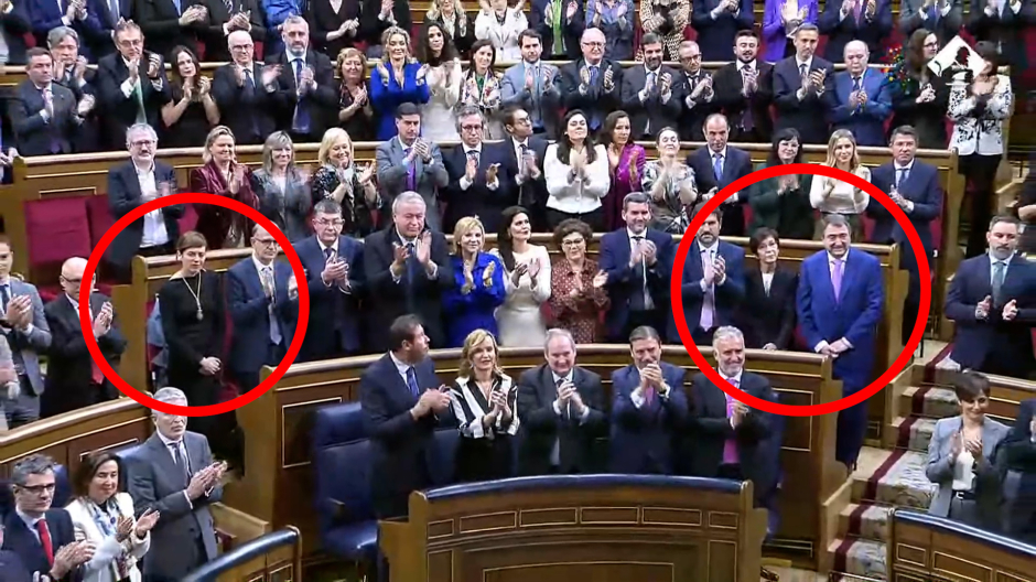 Los portavoces de Sumar y del PNV no aplauden al Rey tras su discurso en el Congreso de los Diputados