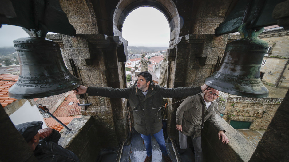 Campanario de la catedral de Santiago de Compostela desde dentro