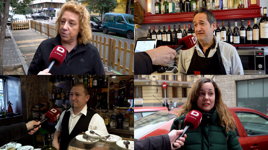 Declaraciones a pie de calle de los vecinos y hosteleros sobre el cierre de terrazas