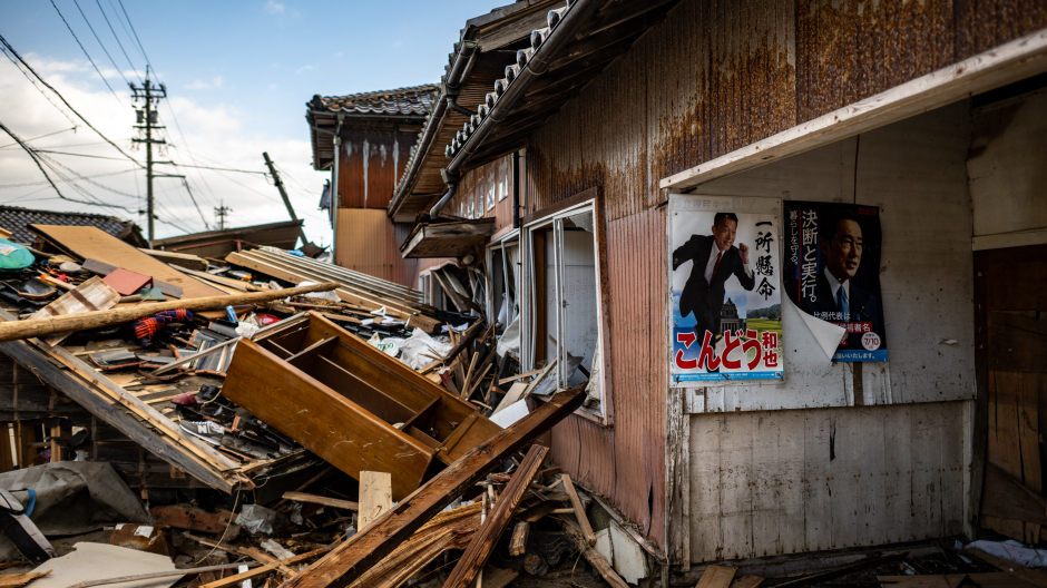 Destrucción tras el terremoto de Japón