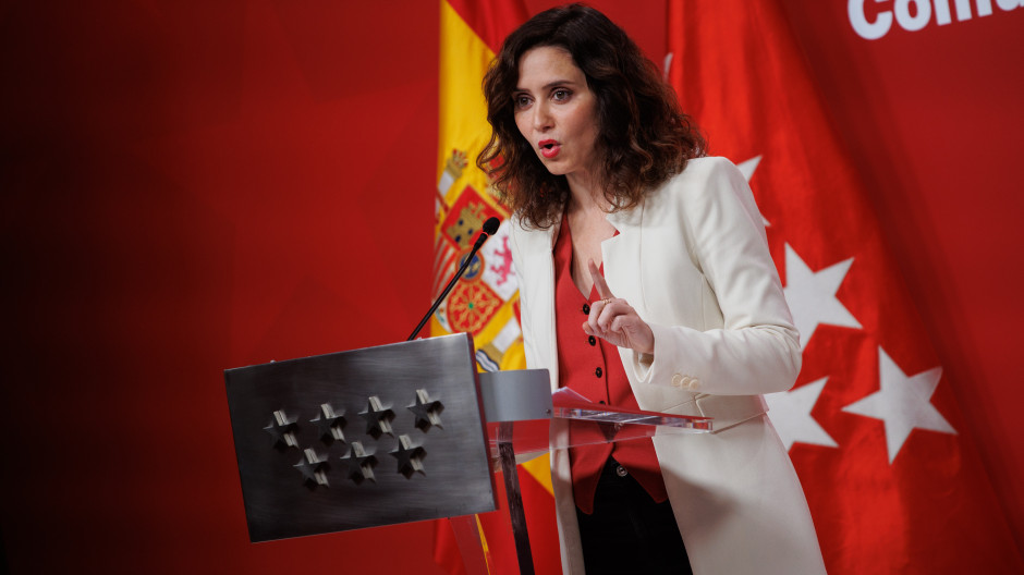 La presidenta de la Comunidad de Madrid, Isabel Díaz Ayuso