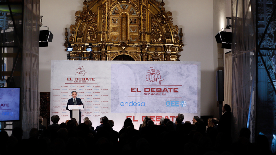 Bieito Rubido, director de El Debate, interviene en la presentación de la nueva delegación de El Debate en Galicia
