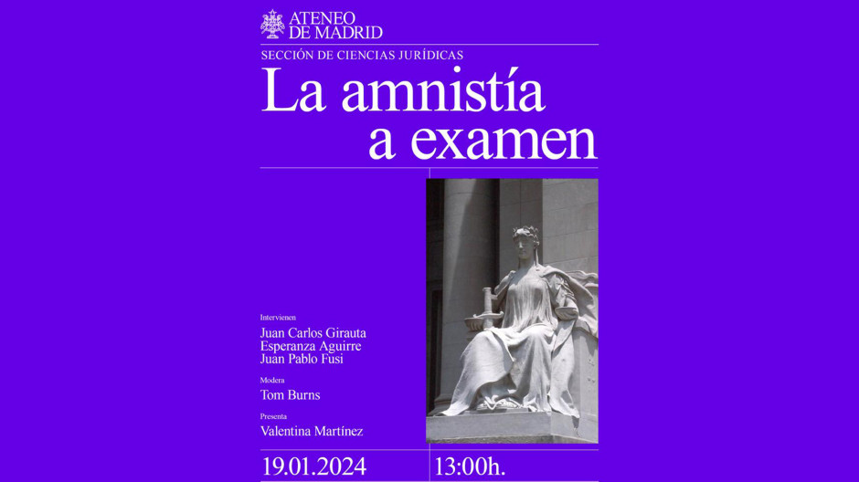 Esperanza Aguirre, Girauta y Fusi participan en el acto 'La amnistía a examen', en directo