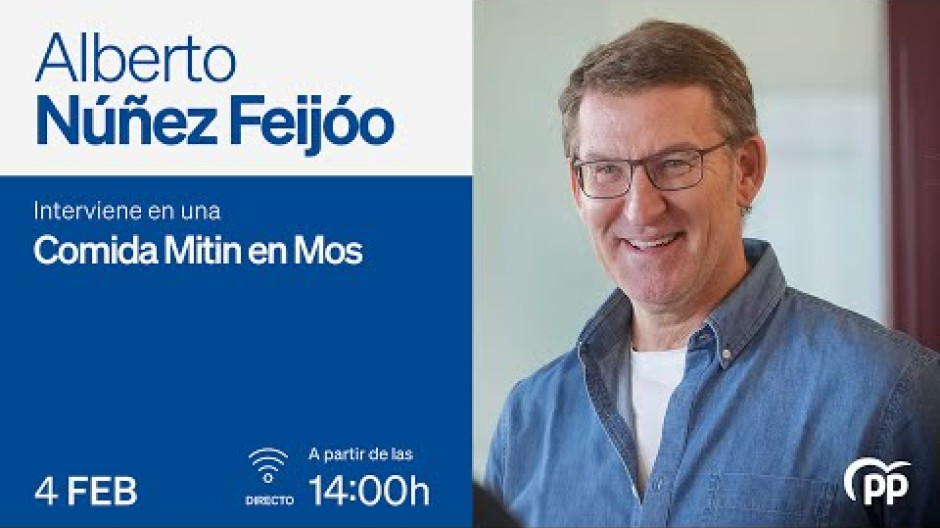 Feijóo interviene en un mitin en Mos
