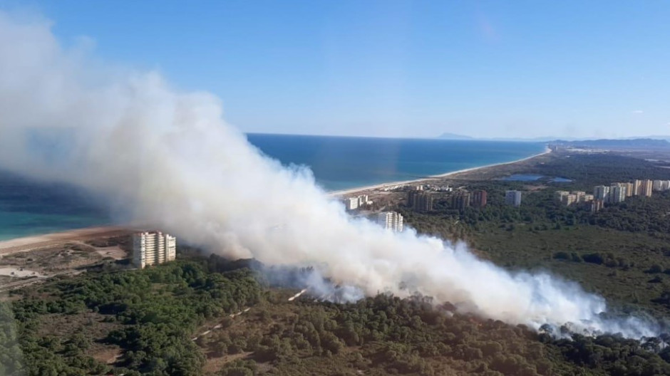 Incendio en El Saler, este lunes