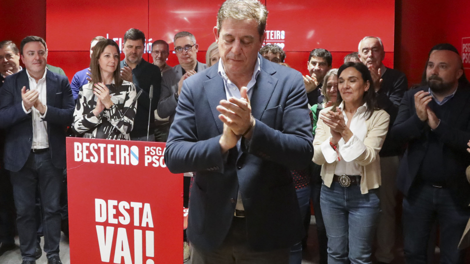 El candidato socialista a la presidencia de la Xunta, José Ramón Gómez Besteiro