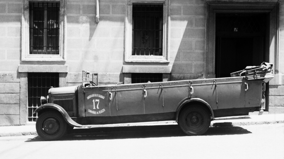Camioneta de la Guardia de Asalto adscrita al cuartel de Pontejos en la que fue asesinado José Calvo Sotelo la madrugada del día 13 de julio de 1936.