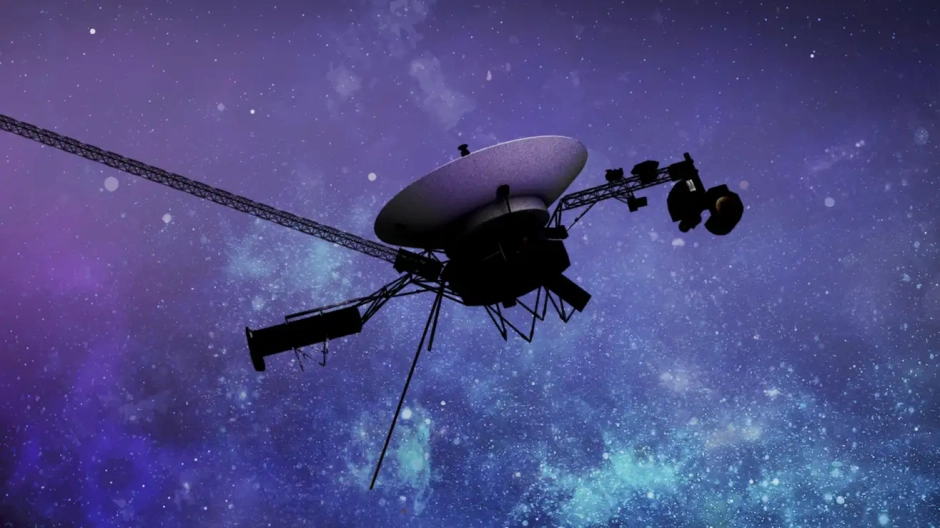 Ilustración de la Voyager 1 en el espacio interestelar