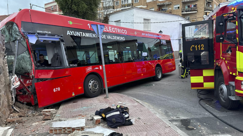 Accidente de autobús en Valdemoro