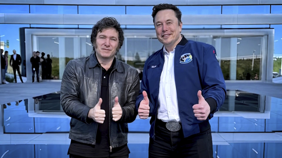Javier Milei, presidente de Argentina y Elon Musk