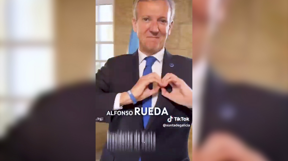 Alfonso Rueda en el vídeo viral de la Xunta de Galicia