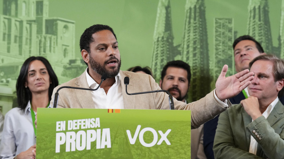 Ignacio Garriga, durante la noche electoral del 12-M