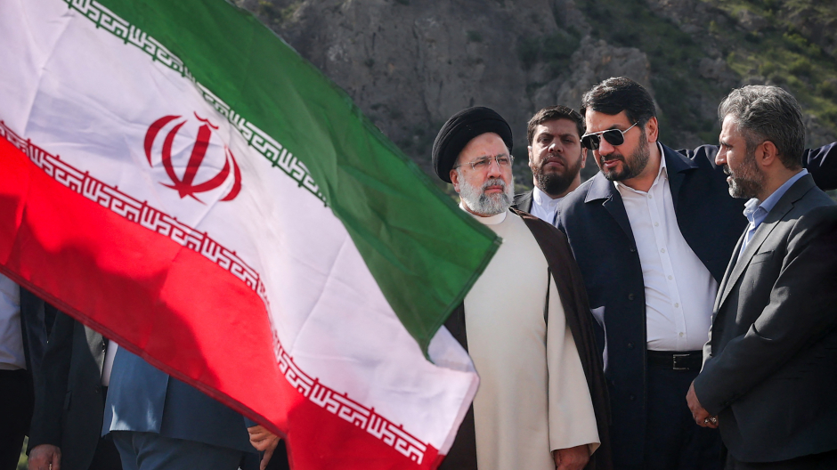 El presidente de Irán, Ebrahim Raisi, en Azerbaiyán