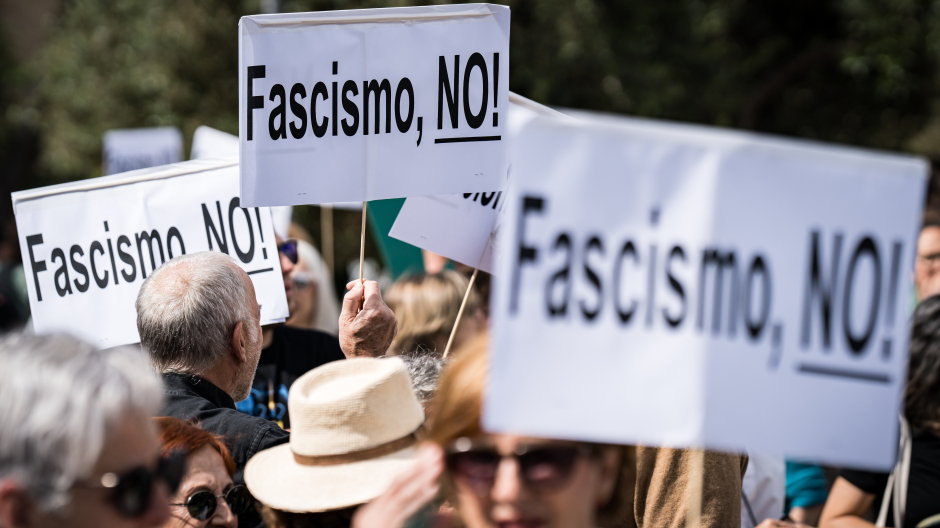 Protesta bajo el lema de 'Todas a Colón contra el fascismo'