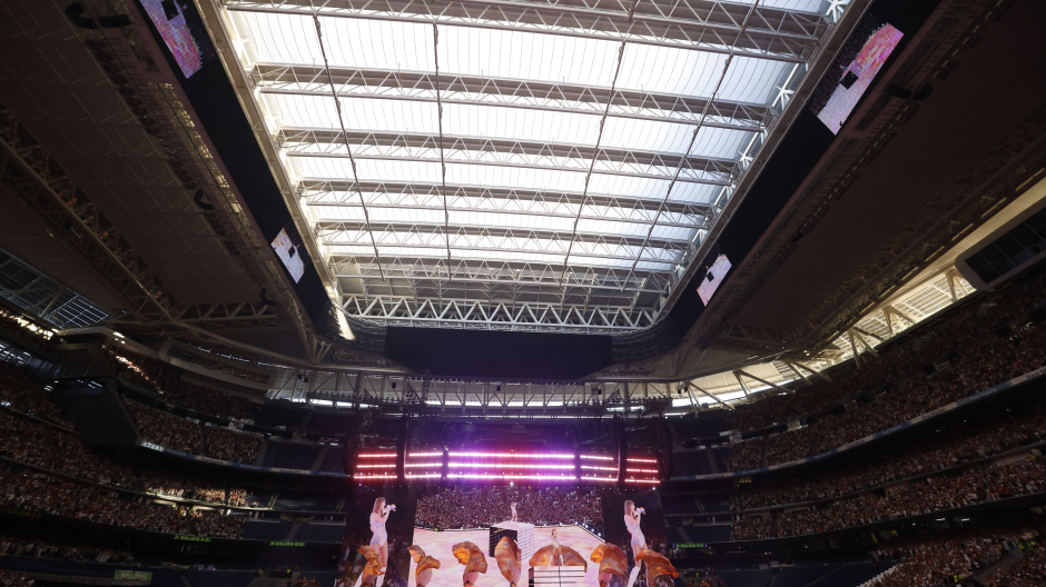 Taylor Swift alucina con la acústica del Bernabéu: "¡Os quiero!"