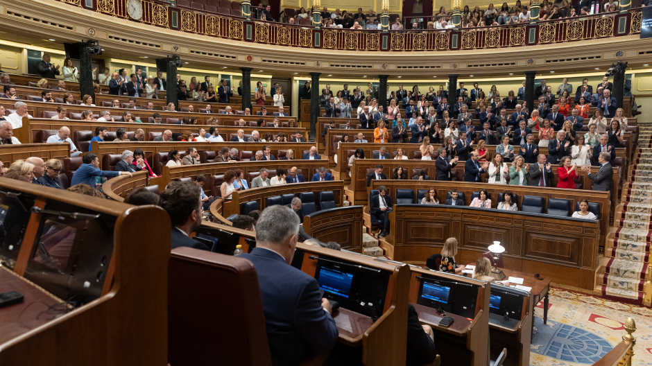 Vista general de un pleno en el Congreso de los Diputados