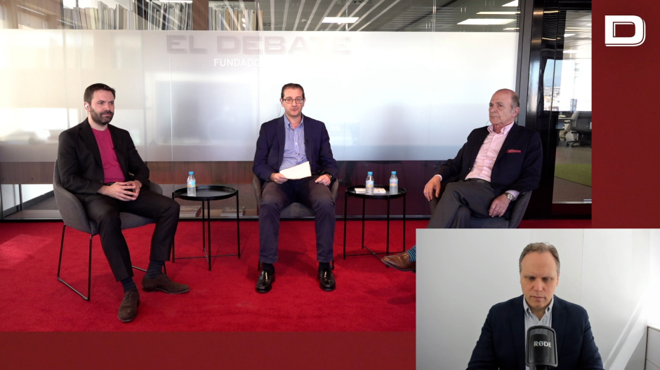Carlos Rodríguez Braun, Daniel Lacalle y Juan Ramón Rallo en el debate de la economía