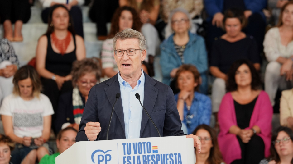 El presidente del PP, Alberto Núñez Feijóo