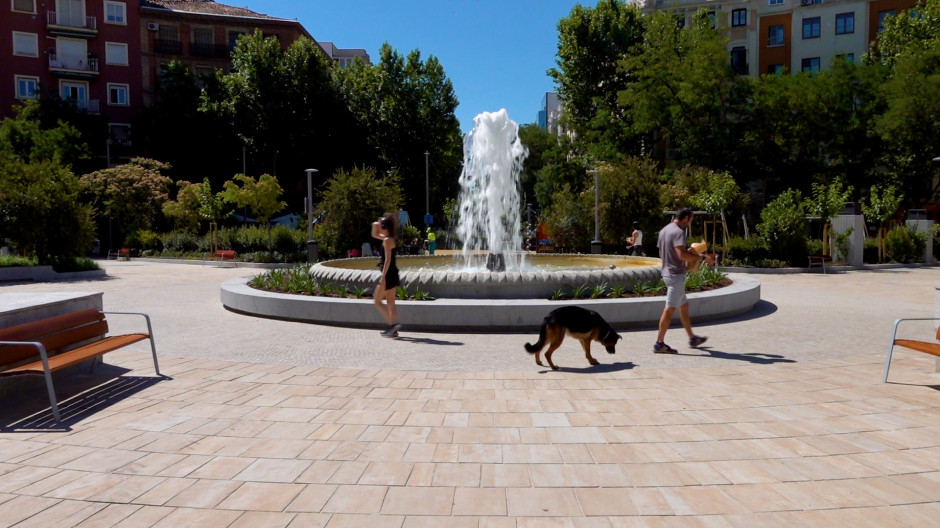 Plaza de Olavide en Madrid tras un año de obras