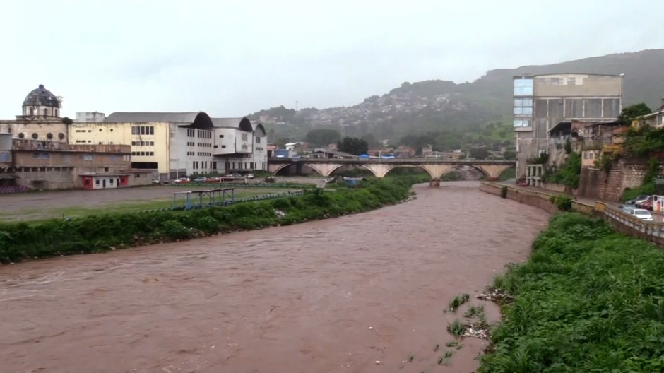 Río desbordado en Honduras