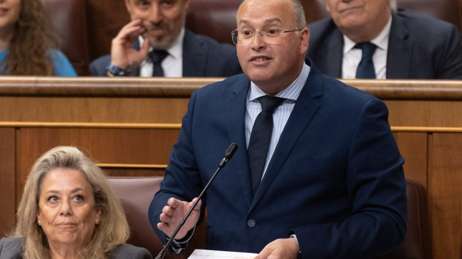 El diputado del Partido Popular, Miguel Tellado, en el Congreso de los Diputados