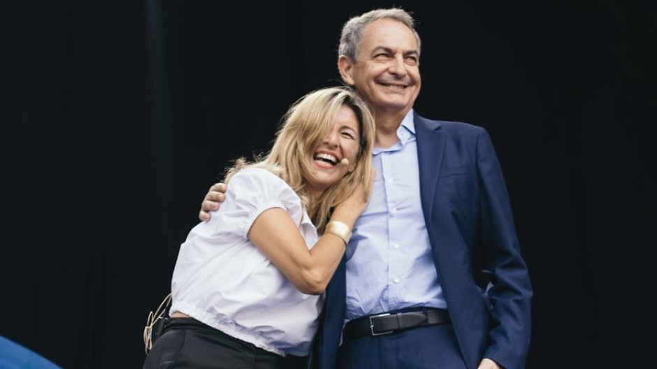 Yolanda Díaz y José Luis Rodríguez Zapatero en directo en el Círculo de Bellas Artes de Madrid