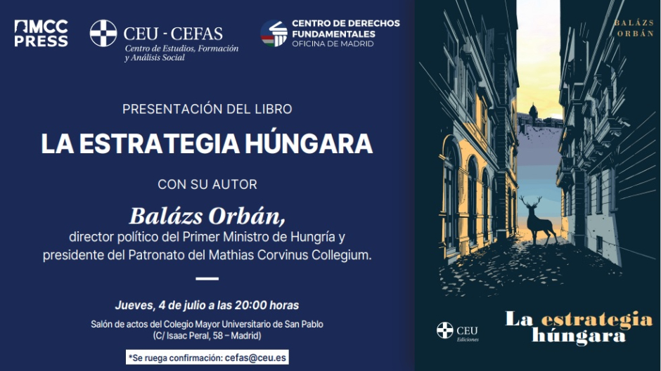Presentación del libro de Balázs Orbán, asesor político del primer ministro de Hungría