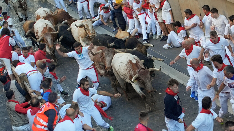 Primer encierro de los Sanfermines en el Día de San Fermín