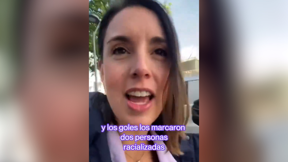 Irene Montero confunde a Olmo con Nico Williams al politizar el fútbol: "Marcaron dos personas racializadas"