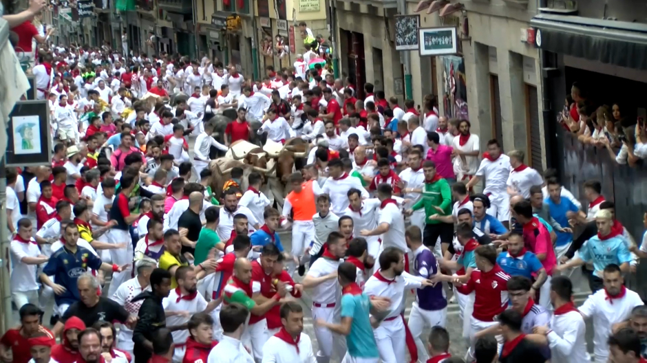 Así ha sido el octavo y último encierro de San Fermín 2024, con toros de Miura