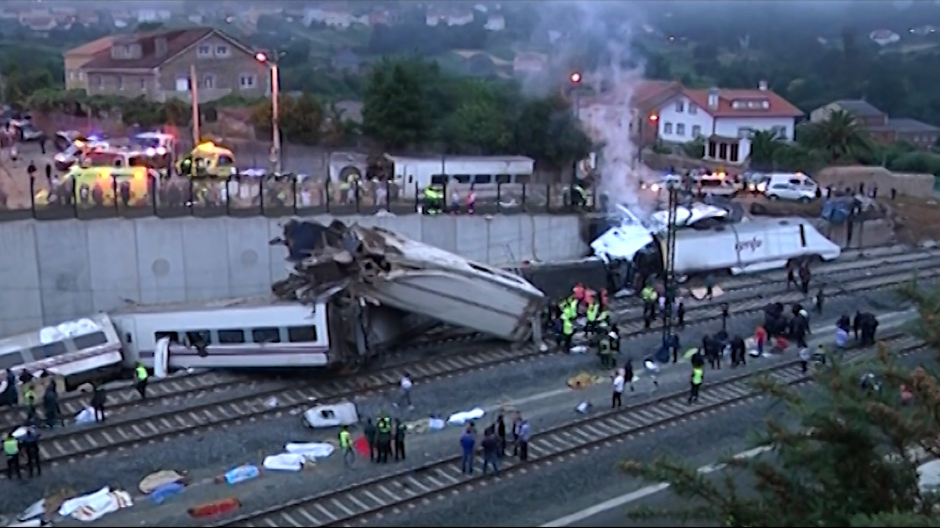 Imágenes de archivo del accidente del Alvia