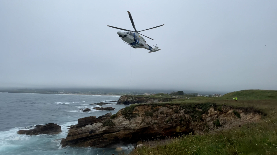 Imagen del helicóptero de rescate