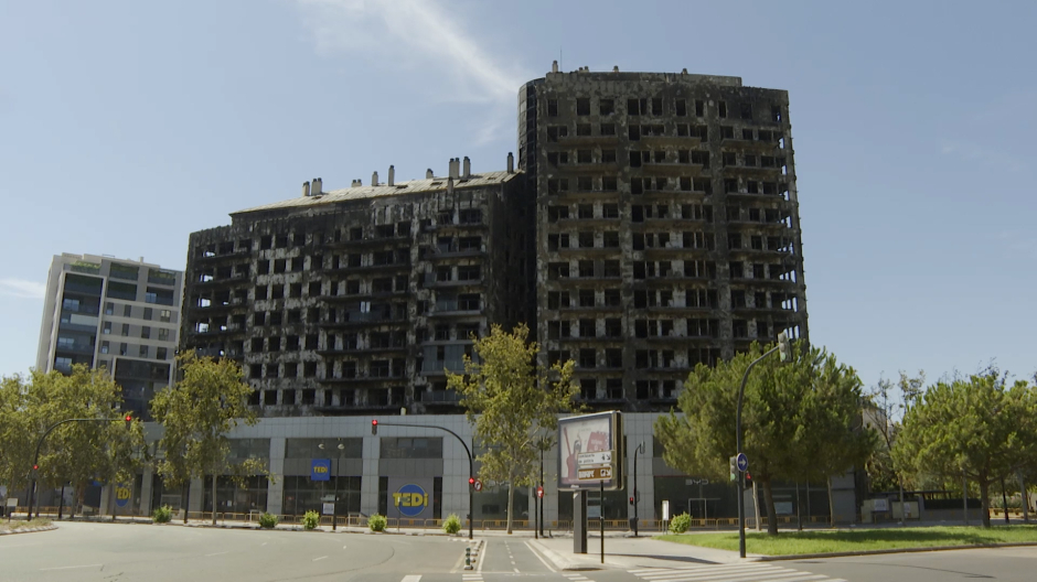 Los restos del edificio de Campnar en Valencia - Europa Press