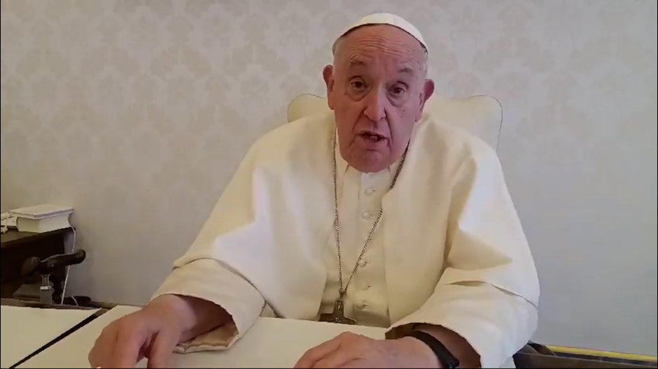 El Papa durante su discurso dirigido a los vecinos de la Cañada Real