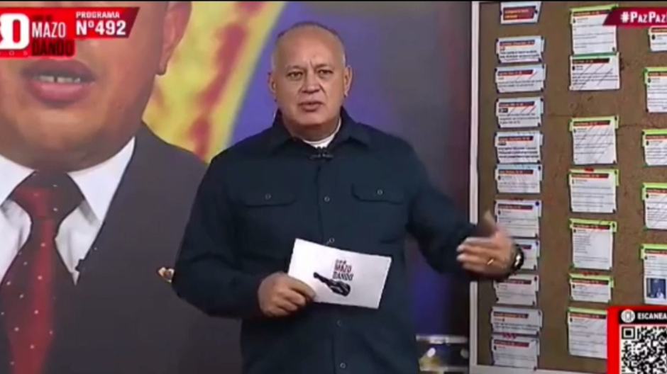 Diosdado Cabello hablando para VTV