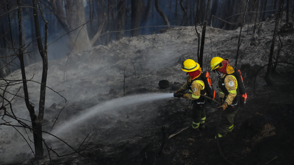 Los bomberos ecuatorianos controlan las llamas en Quito