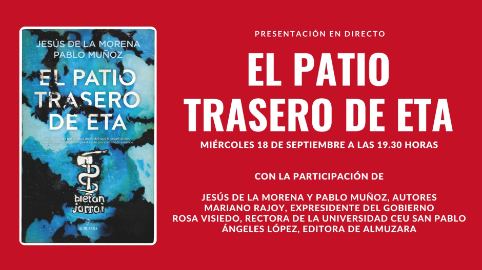 Sigue en directo la presentación del libro 'El patio trasero de ETA'