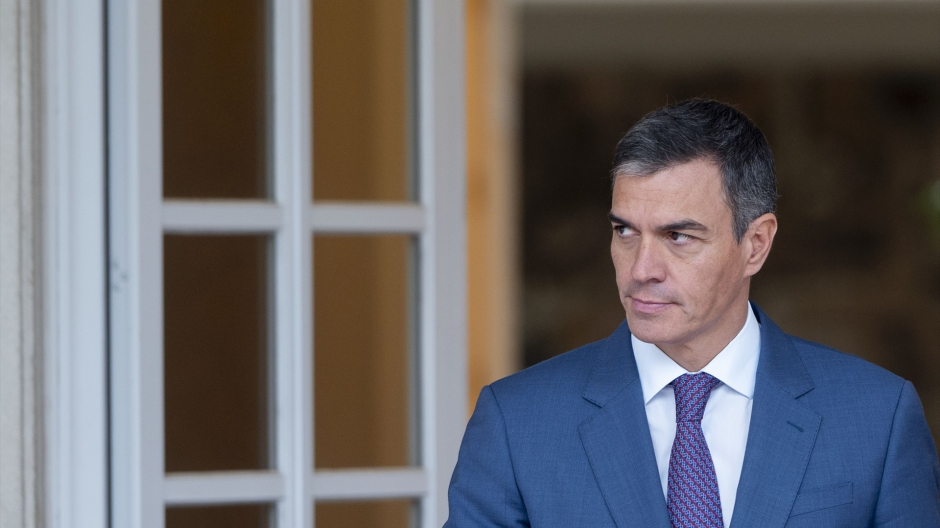 El presidente del Gobierno, Pedro Sánchez, en el Complejo de La Moncloa