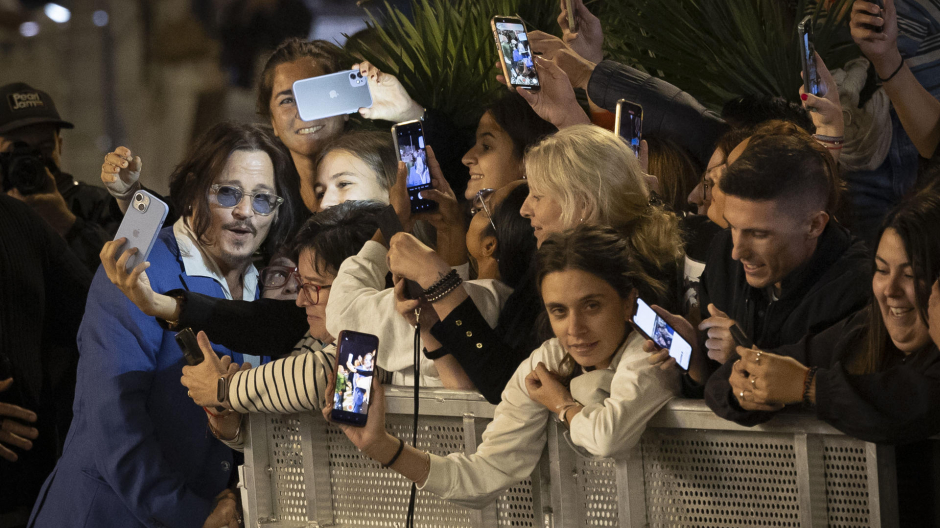 Johnny Depp a su llegada al Festival de cine de San Sebastián