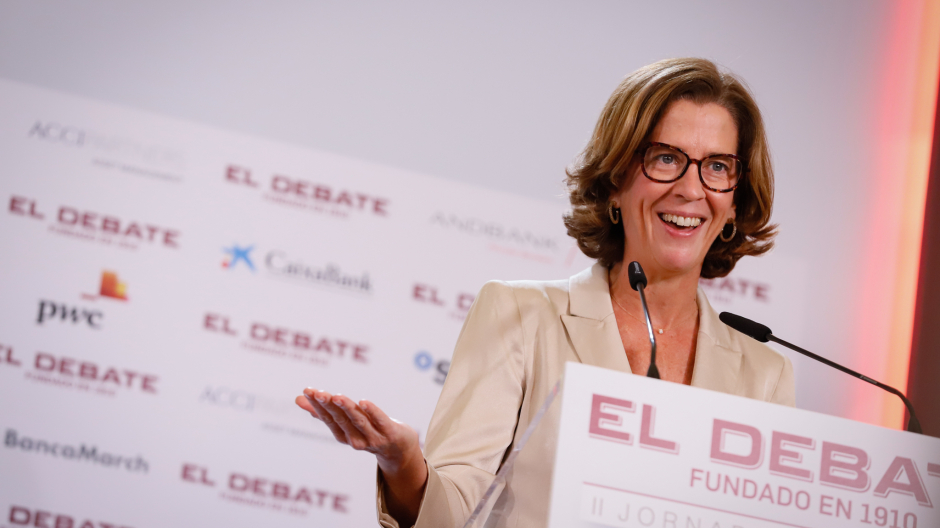 Alejandra Kindelán, durante la inauguración de la II Jornada Financiera de El Debate