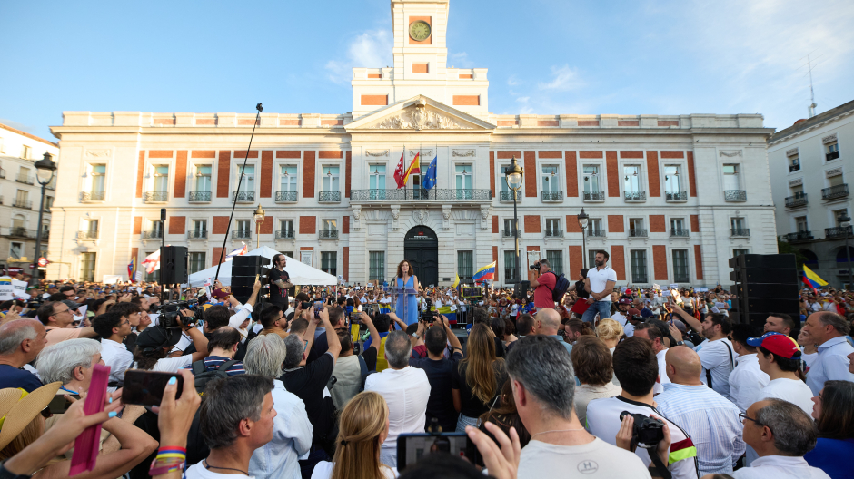 Manifestación por la libertad de Venezuela en la Puerta del Sol