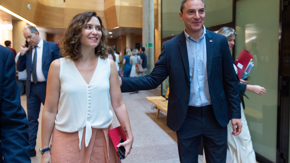 Isabel Díaz Ayuso y Juan Lobato