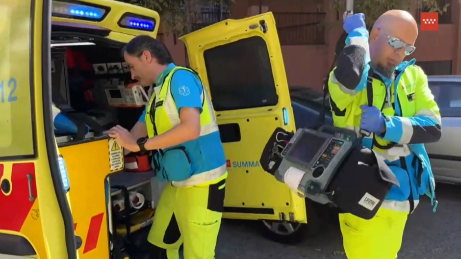 Emergencias Madrid llegando al lugar de los hechos