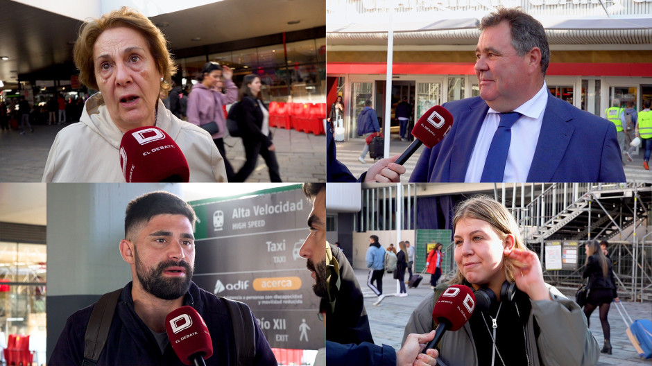 Usuarios de tren a las puertas de Chamartín