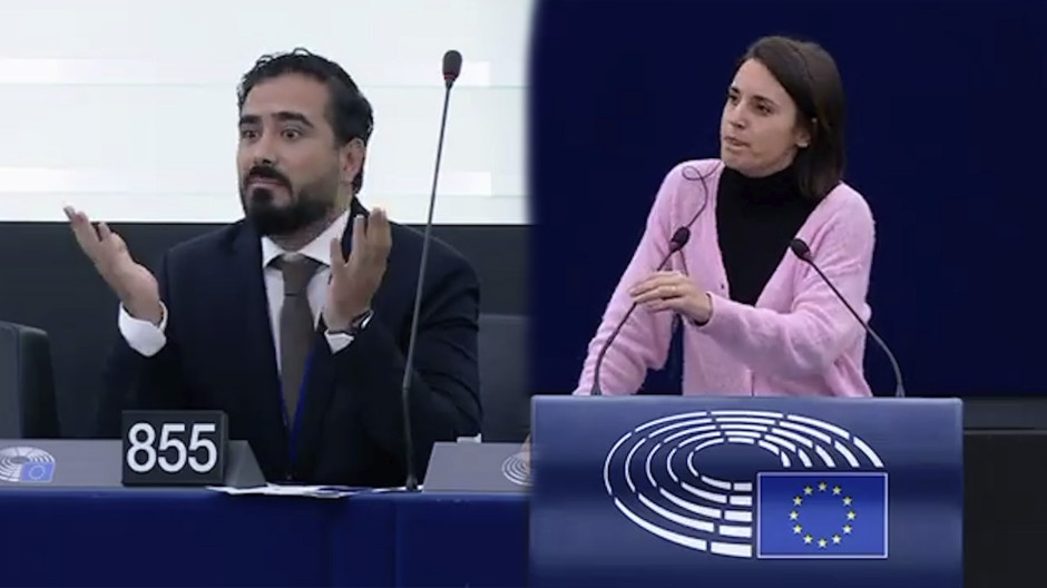 Alvise e Irene Montero mantienen un tenso enfrentamiento en la Eurocámara: «No soy querida, soy diputada»