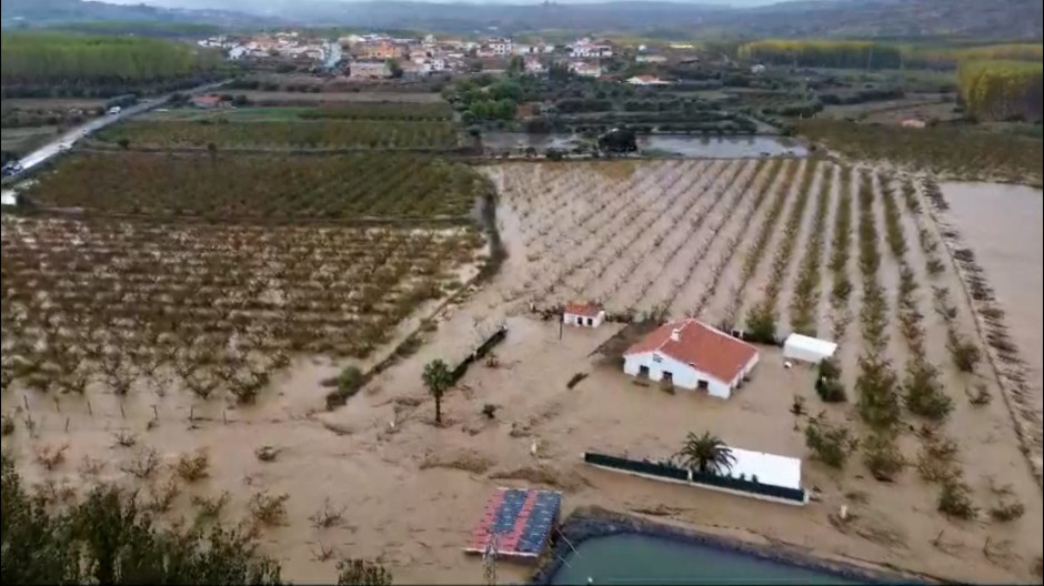 Los devastadores efectos de las fuertes tormentas en Granada, a vista de dron