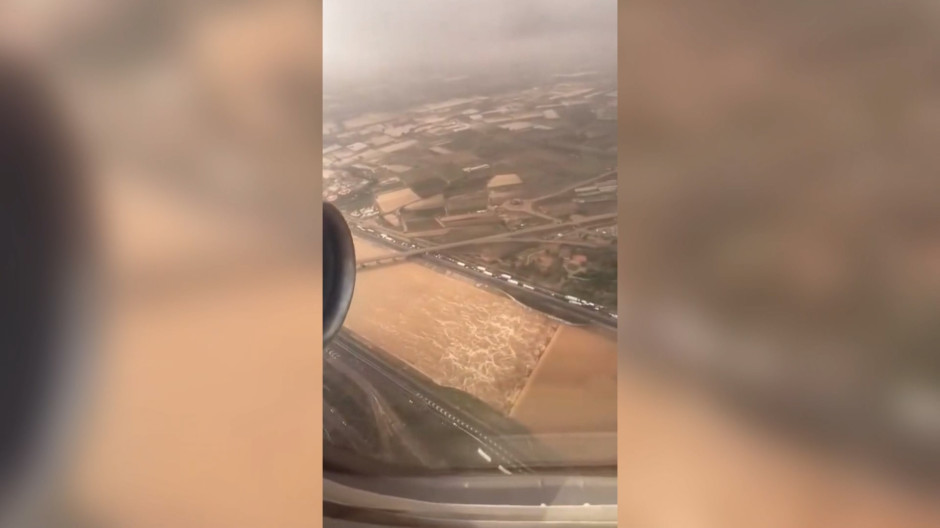 Las inundaciones de Valencia tras el paso de la DANA, a vista de avión