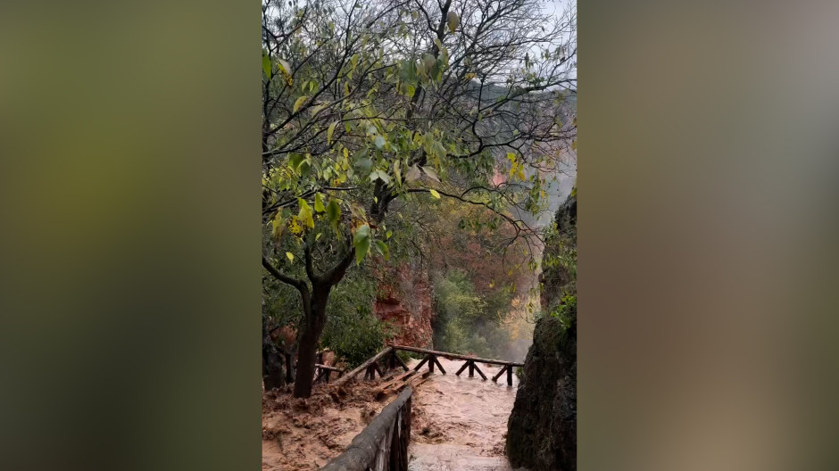 El Monasterio de Piedra de Zaragoza queda de nuevo inundado por culpa de la DANA